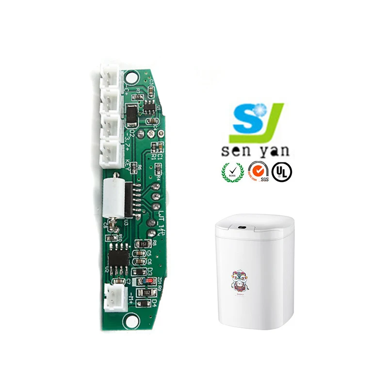 Custom Home Use Intelligent Human Hand Infrared Induction Trash Can Sensor Pcb Home Appliances Automatic Flip Storage Box Pcba