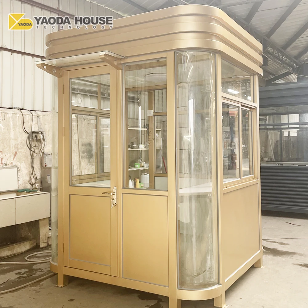 Steel Structure Simple Design Waterproof Smart Smoking Shelter Guard House Sentry Box
