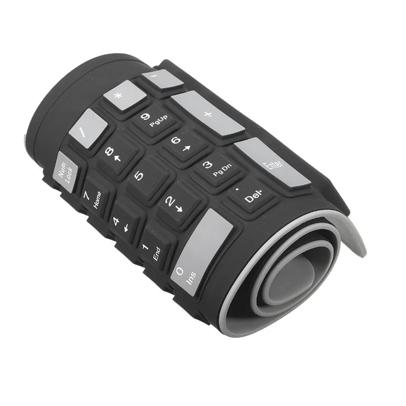 103 Keys Mute Wired Keyboard Portable Business Office Keyboard Silicone Crimp Keyboard