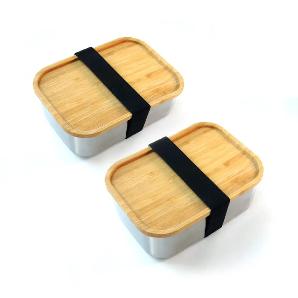 Stainless Steel & Bamboo Lunch Boxes