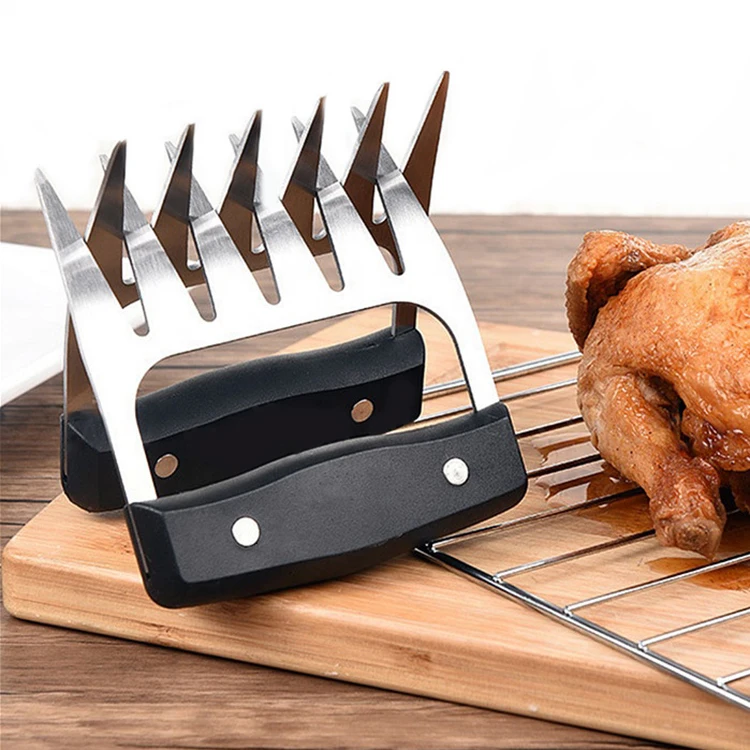 Stainless Steel Bear Claw Meat Shredder Claws Meat Forks Claws With Black Handle Buy Meat Claw