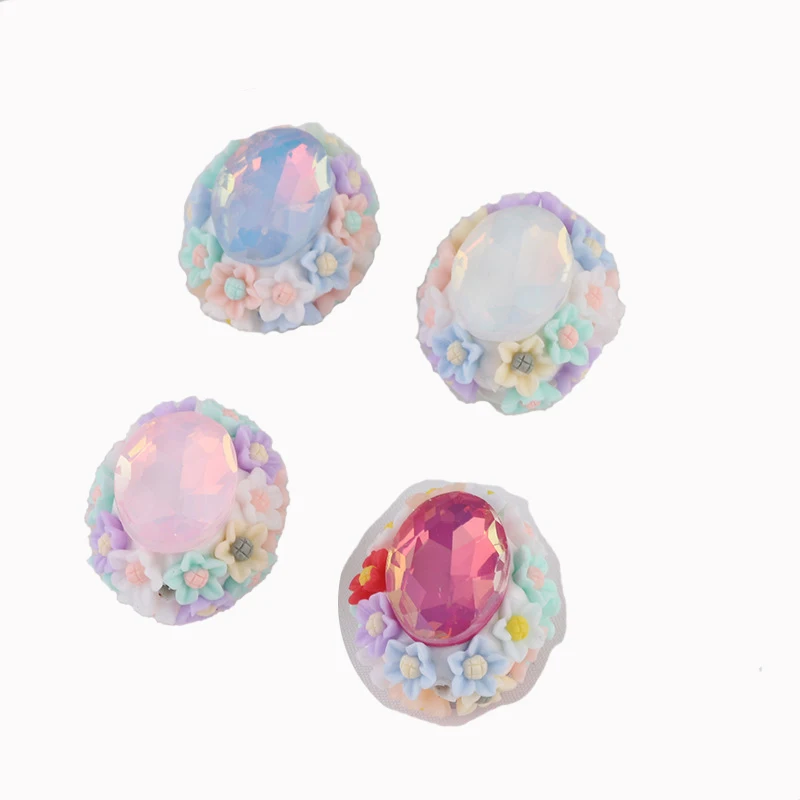 White Rhinestone Clay Pave Polymer Crystal Beads Bead Caps AAA Grade Round 100pcs/bag for DIY Jewelry Making
