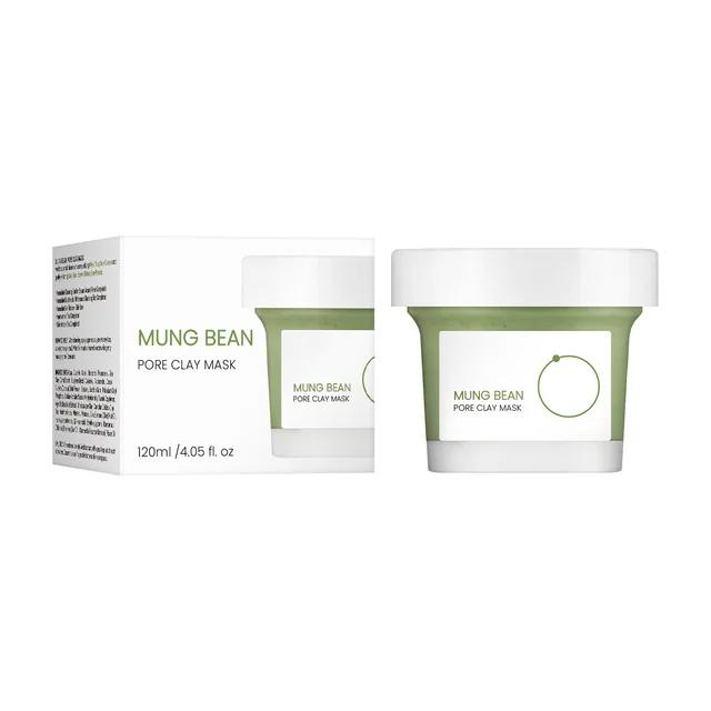 Mung Bean Pore Clay Mask Fragrance Free Gently Cleanser Exfoliate Tighten Pores Skincare Mask 120ml