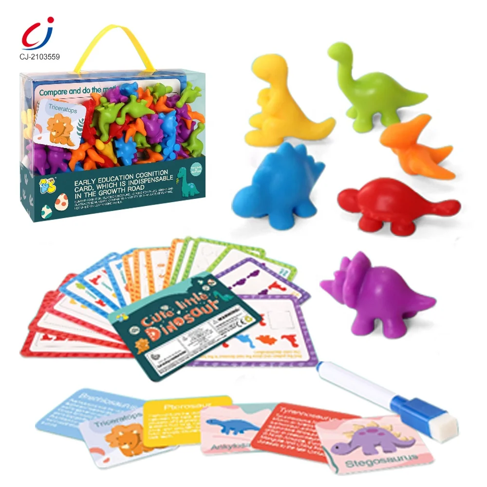 Dinosaurier Matching Kartenspiel Für Kinder – Mit 24 Karten & 4 Würfeln, Montessori Spielzeug Ab 3 Jahre