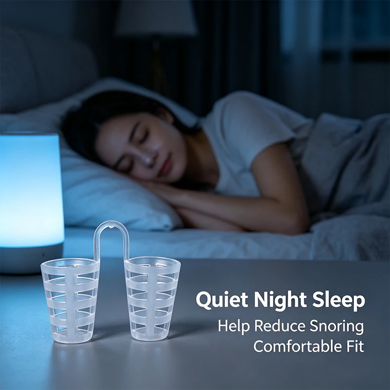 Anti Snore Nose Vents Nasal Dilator Nose Clip Snoring Relief Sleep Aid Breathing Improvement Device for Men Women Home Use