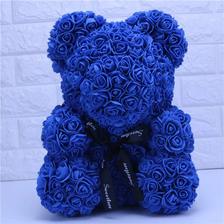 Christmas Gift Rose Bear Gift Flower Teddy Bear With Rose Realistic