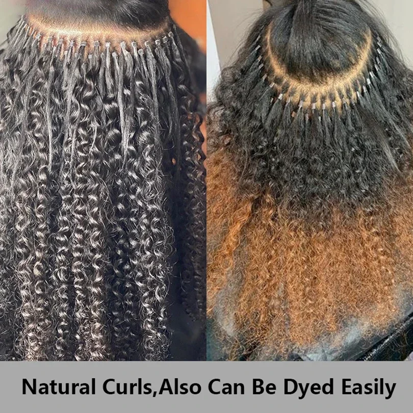 Afro Kinky Curly U Nail Tip Hair Extensions 100 Strands Per Pack Brazilian Remy Human Hair Extension 8inch-30inch_voghion.com