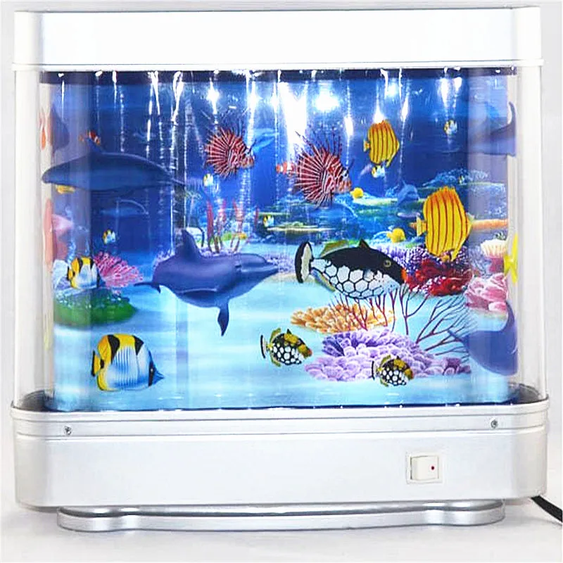 Modern Shape Seabed World Lamp Lighting Move Decorative Fish Lamp