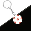 Keychain Style Football/Red and White