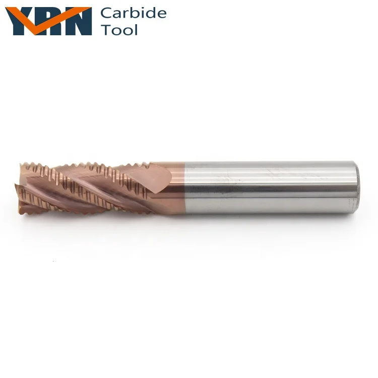 Метрические/дюймовые карбидные торцевые фрезы YRN, шероховатые торцевые фрезы с 4 канавками