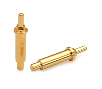 2mm 2.6mm Connector Terminal Pins Brass Gold Plated Dip Spring Loaded Pogo Pin
