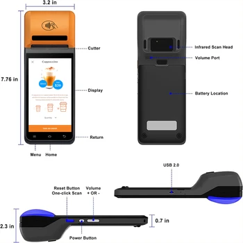 [PCG9.5]Dash I/O RF プロモ　英語版　鑑定済み Noryox NB55 - Android 8.0 Handheld POS with NFC & Fingerprint