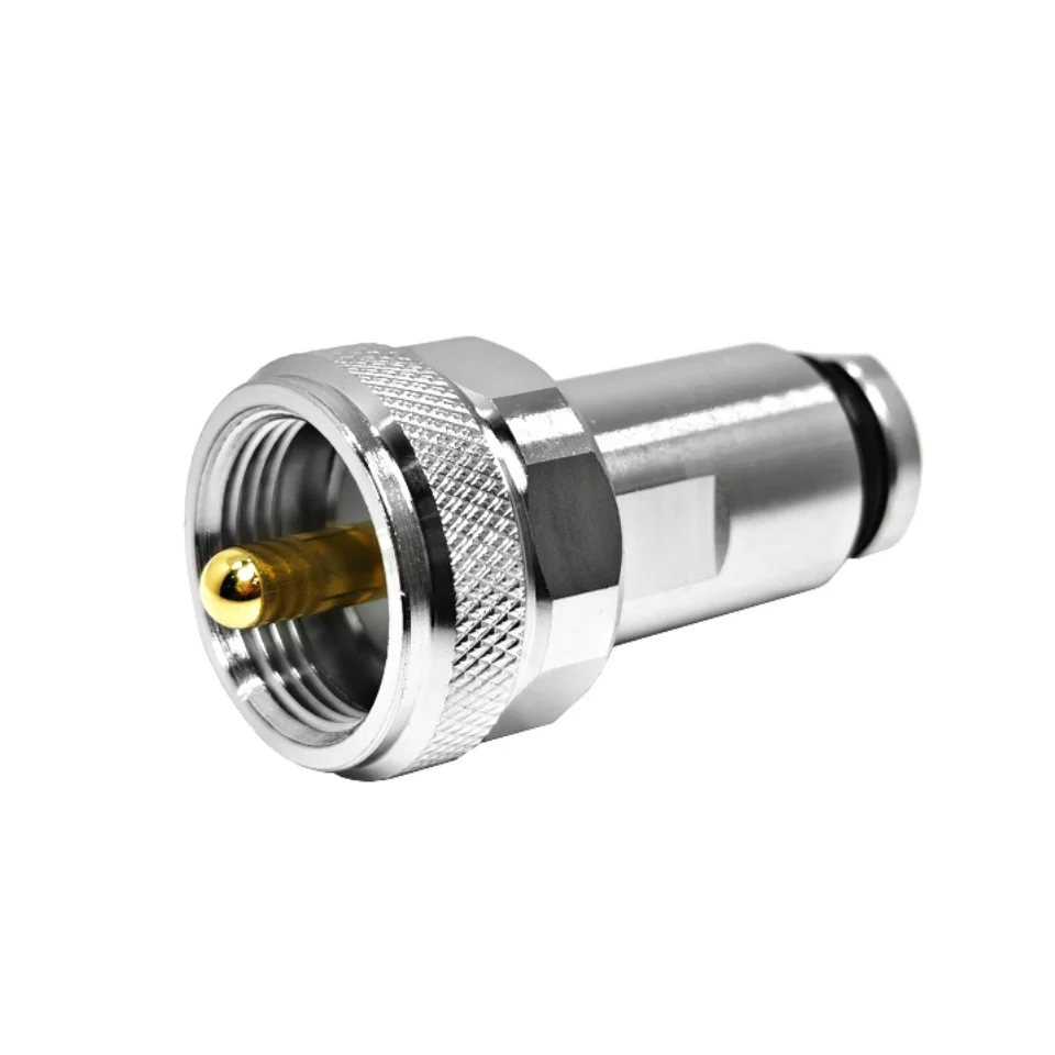 Factory 50 Ohm PL-259 Male Macho UHF Plug Connector Clamp for LMR240 H155 RG8X RG59 Cable RF Coax Coaxial Connectors in Stock