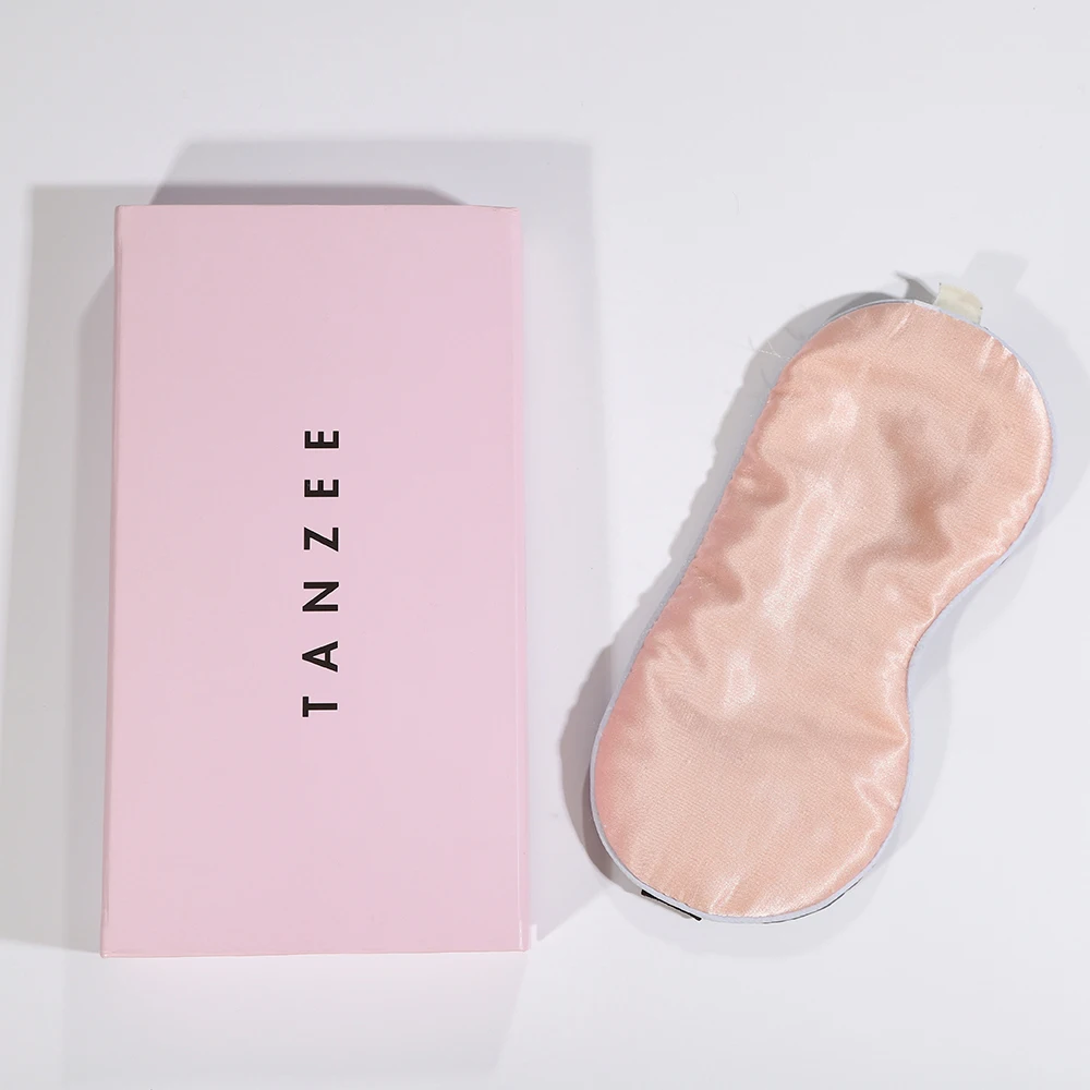 custom pink magnetic closure eye mask box  luxury silk sleep mask packaging with logo print  wholesale gift box for women spa  travel-1
