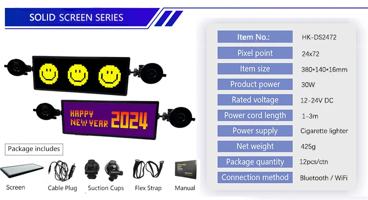 Occhi LED Devil Eyes Per Camion - Display Programmabile App - Decorazione Auto E Negozi