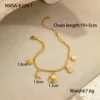 Nmsa-k329-1 gold shell anklet