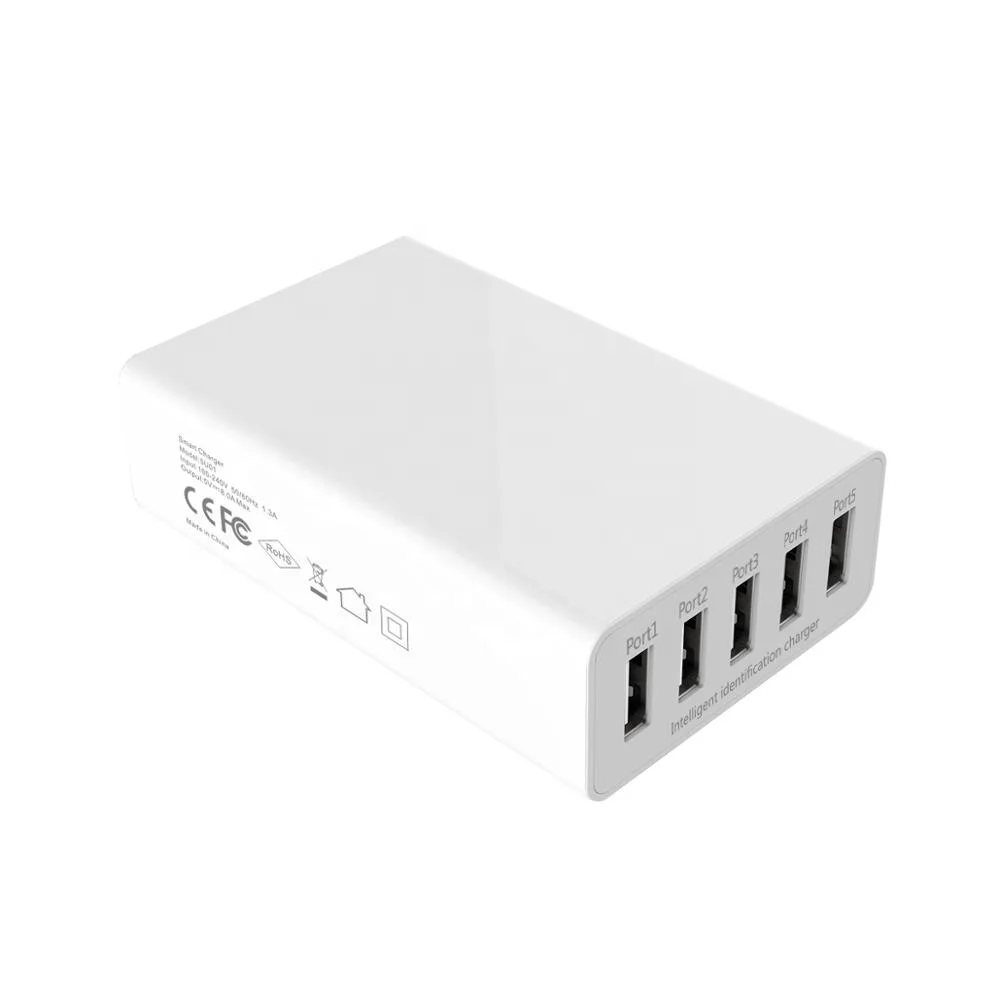 Универсальное зарядное устройство с несколькими портами usb, 5 USB-портов, 5 В, 8 А, 40 Вт, зарядные устройства, электростанция для телефона