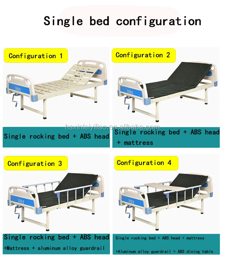 Wholesale Adjustable Single One Crank One Function Manual Nursing Bed