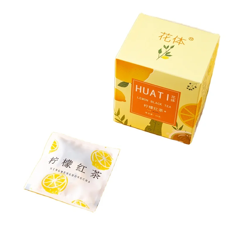 Customized Chinese lemon black tea health combination herbal tea box