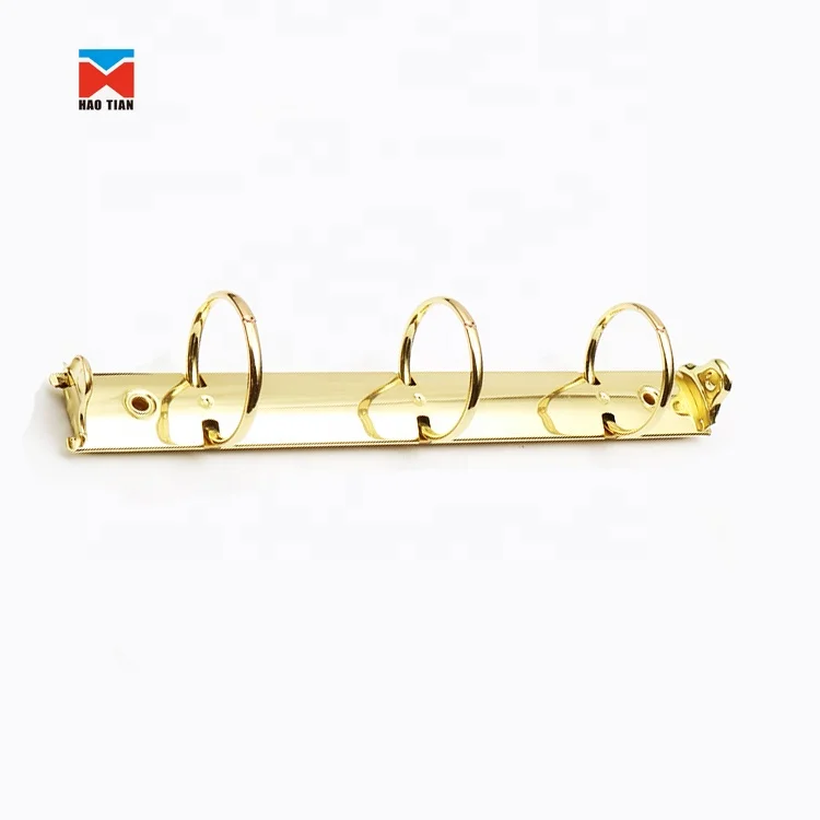 
 Золотистый/никелевый металлический зажим с 6 кольцами  