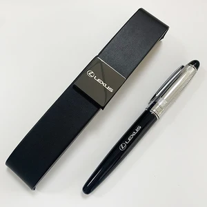 Luxury Sliver Lexus Metal Roller Pen with Custom logo Novelty Metal Ballpoint Roller Pen Set with PU Leather Clamshell Pen Case