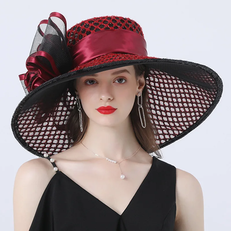 Buy Women Wide Brim Sun Hat,Organza 