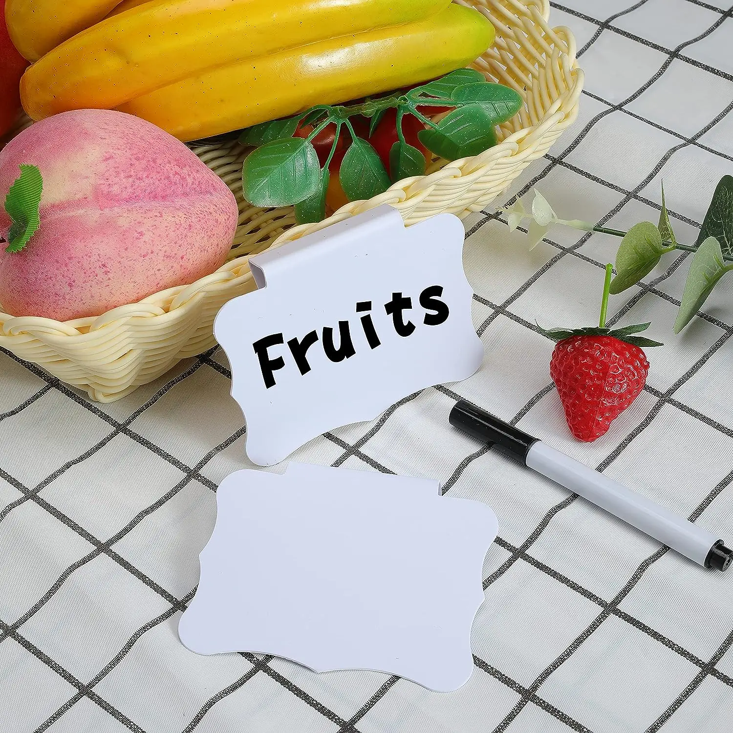 Custom Style Colour Pantry Organizer Metal Labels Kitchen Basket Labels