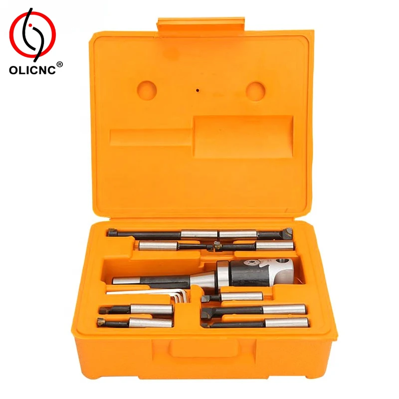 OLICNC F1 type boring head set NT40 ISO40 shanks with 12mm 18mm 25mm 2 inch 3 inch insert replaceable boring bar set boring head - F1 Boring Heads & sets - 6