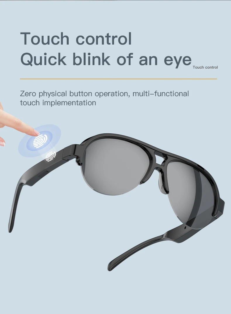 2026 F08 Men Smart Sunglasses UV Protection Wireless 5.3 Stereo Sound Women Smart Wearable Headset 2026