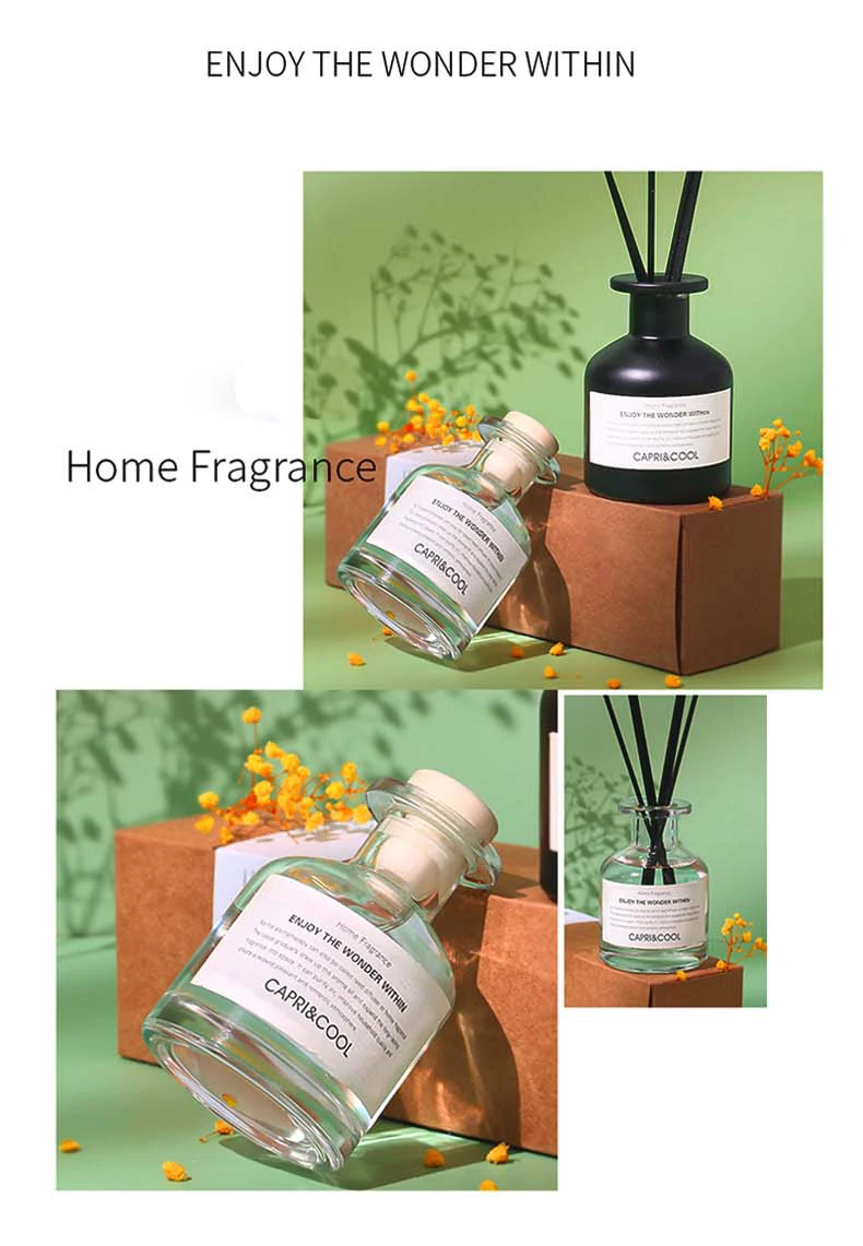 Ceramic High Quality Aromatherapy Unique Transparent 120ml Augeo Base Liquid Scented Reed Diffuser