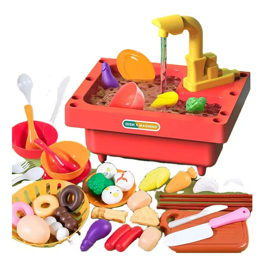 19 шт. Детский Электрический кухонный набор для мытья посуды