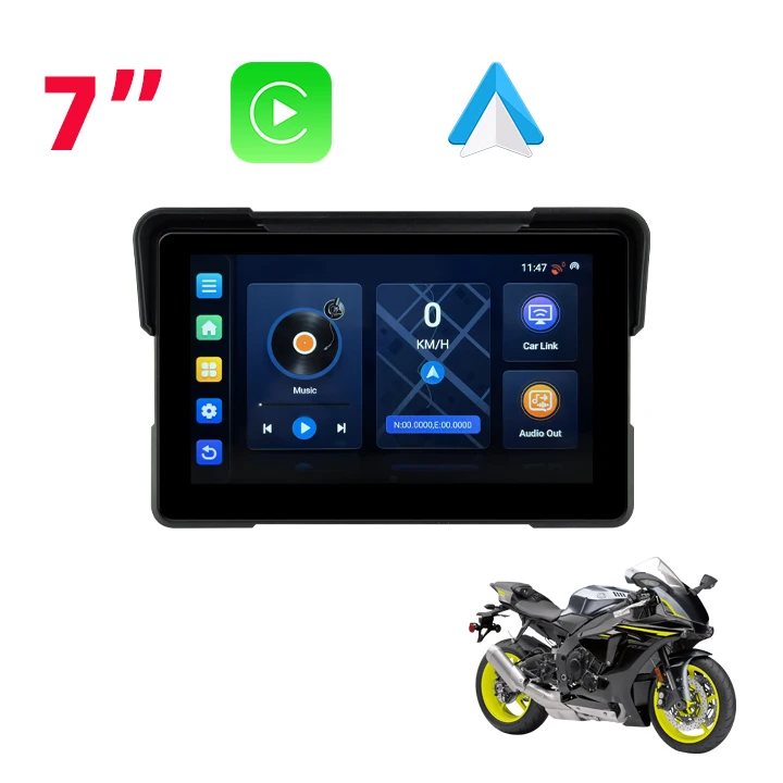 EKIY 7 Inch Motorcycle GPS Navigation with Wireless Apple CarPlay
