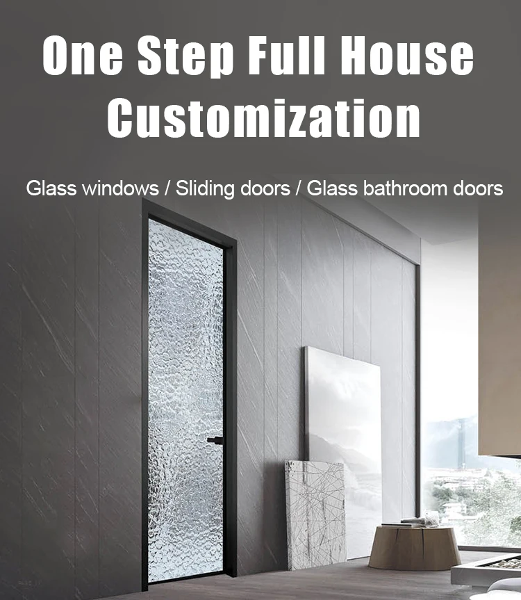 Aluminum Half Glass Door Design Screen Door Panel Sliding Door For