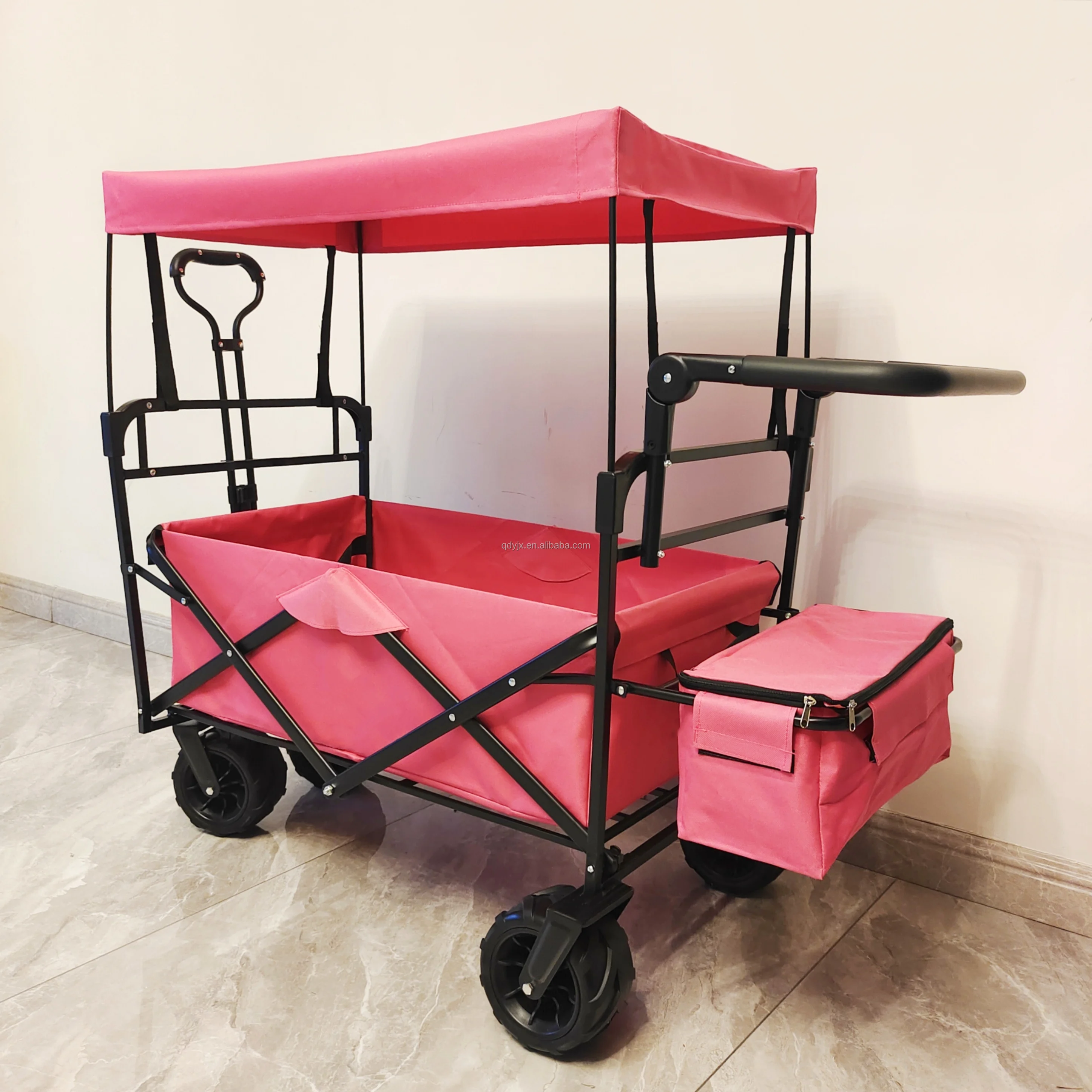 عربة التخييم المنسدلة في الهواء الطلق مع عربة عربة للطفل 1