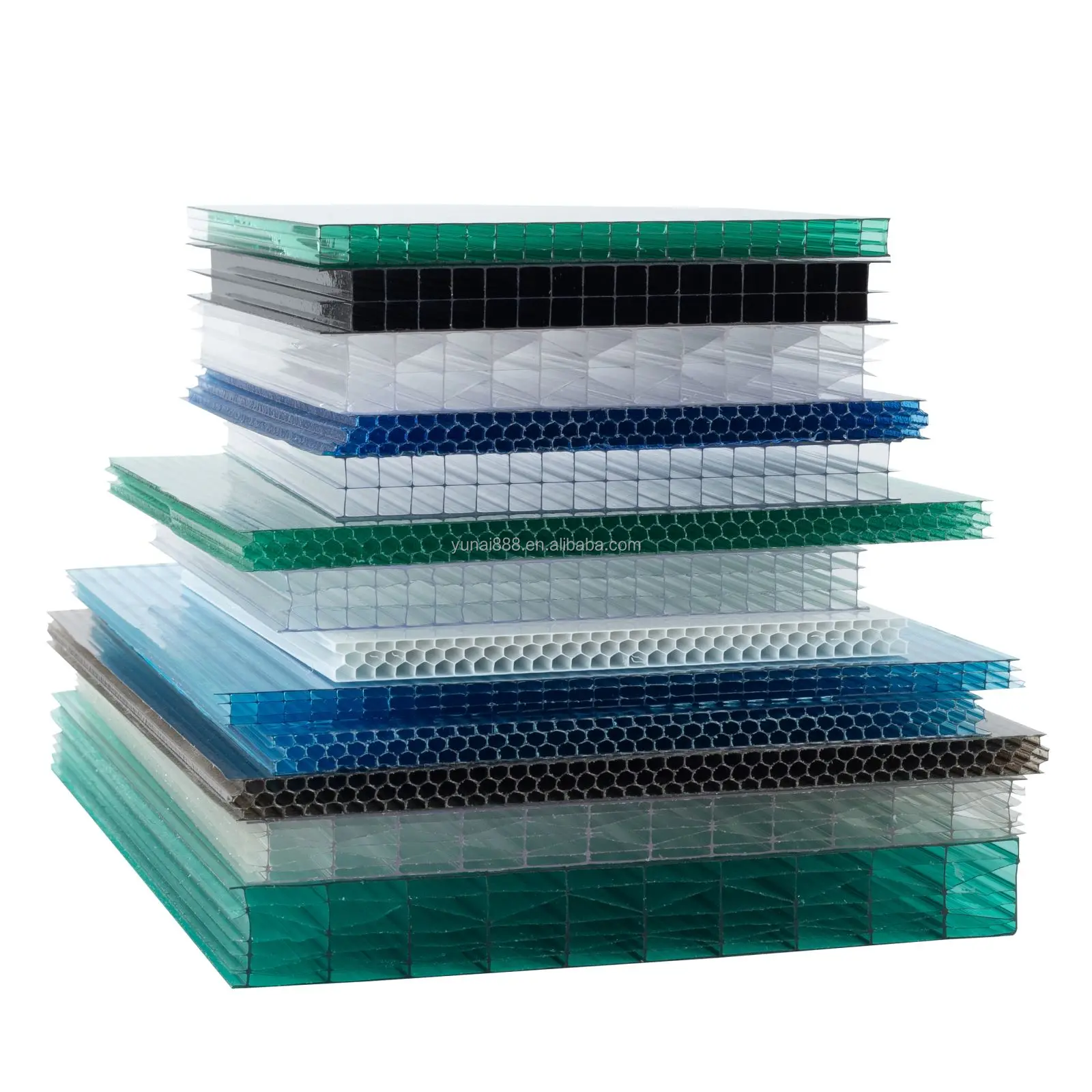 Factory Customized 30mm 40mm Translucent R Structure Polycarbonate Hollow Plastic Sheet for Curtain Wall