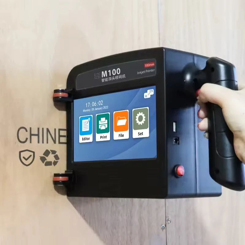 M100 Expiration Date Stamp Hand Held Inkjet Batch Code Printing Coding Machine for Medicine Printer