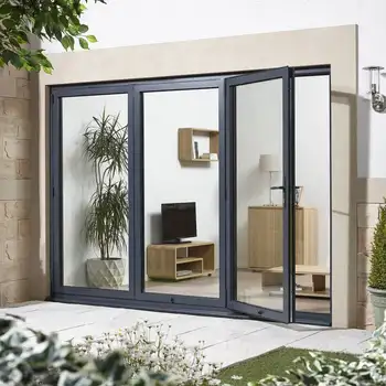 Factory price thermal break bi fold doors design aluminum bi-fold doors supplier