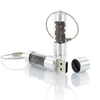 Patent Design USB Flash Drive In Round Shape High Quality USB Pen drive Aluminium Glass USB Stick