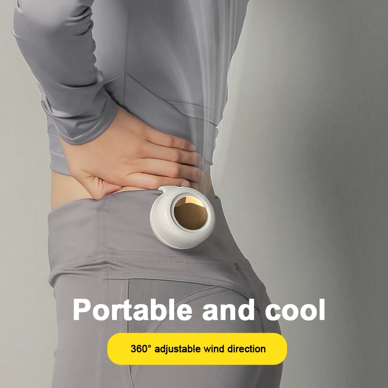 Clip-on Wearable Waist Fan, Portable, USB, Brushless - detail 2