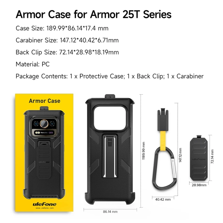 Custodia per Ulefone Armor 25T Pro (6.78) con 1 X Vetro Temperato Pellicola Protettiva, Ultra Sottile Antiurto AntiGraffio Trasparente Morbida Silicone TPU Cover per Ulefone Armor 25T Pro - DUO5