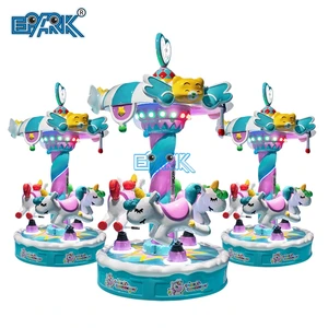 Newest Indoor 3-Seater Carousel Ride Design for Kids Amusement Park Kiddie Rides for Shopping Malls Made of Durable Fiberglass