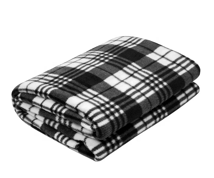 SJC Electric Blanket 60x 40 Portable Heated Travel Blanket with 3 Heating  Setting Fleece Car Blanket,Black&White