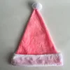 Bonnet à bride en peluche courte rose