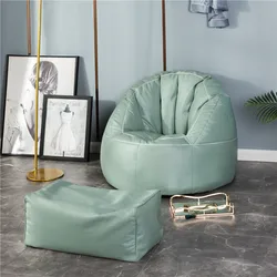 Wholesale leather bean bag furniture soft sofa bean bag armchair best living room bean bags