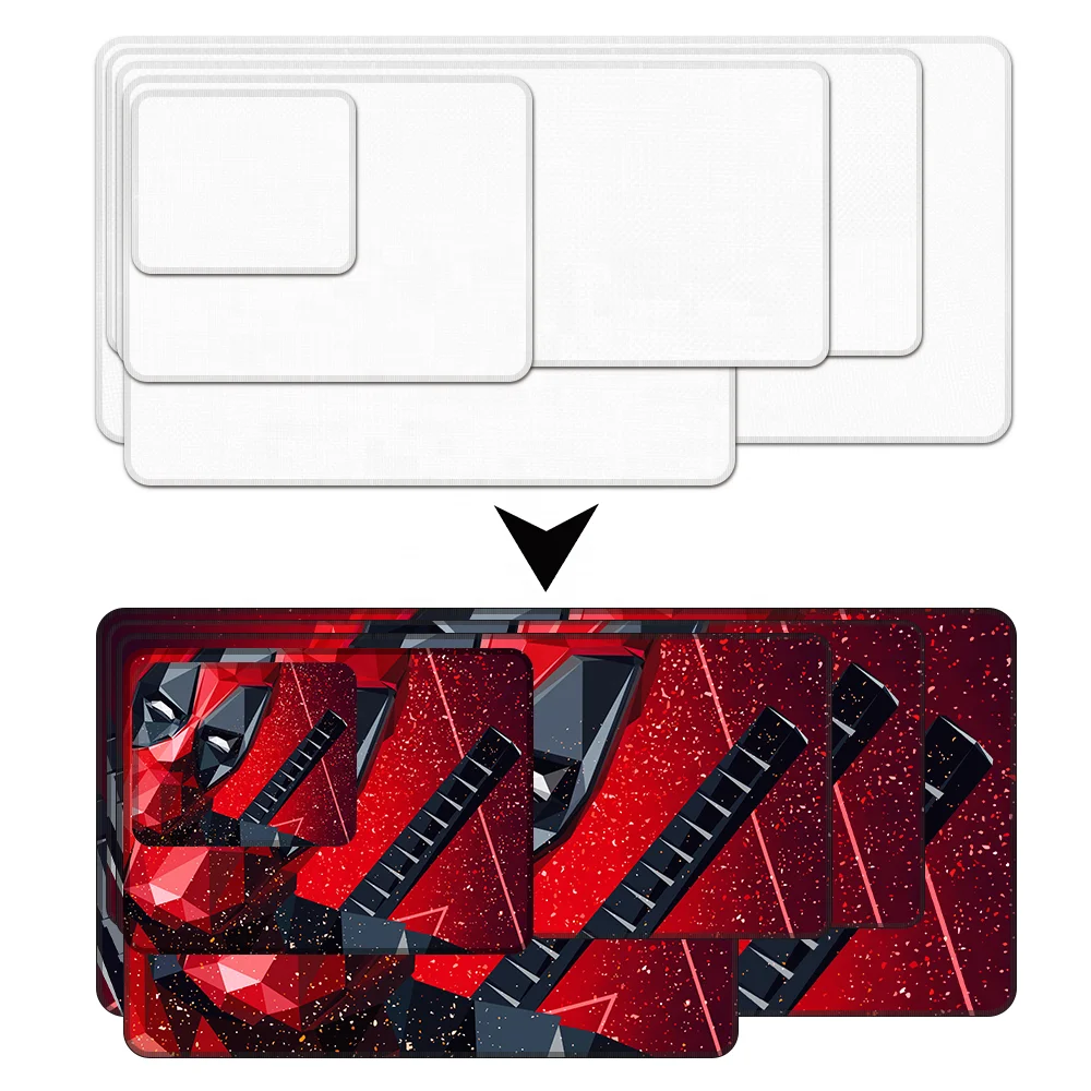 Factory Custom Any Size  Any Shape Polyester Rubber Mousemat Blank Mouse Pad Sublimation Sheet for DIY Personalization Printing