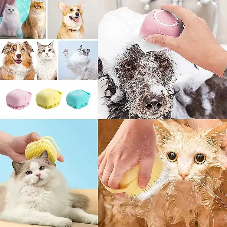 Pet Cleaning & Grooming Products Soft Silicone Shampoo Dispenser Pet ...