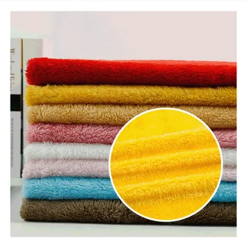 Top fashion 100% polyester knitted plush fabric for fall and winter clothing