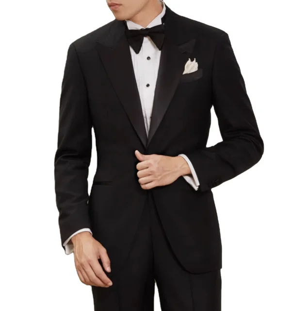 2024 Men Bespoke High Quality Wedding Dress men Tailored Suits 2 Pieces Men Suits Formal Business Tuxedo