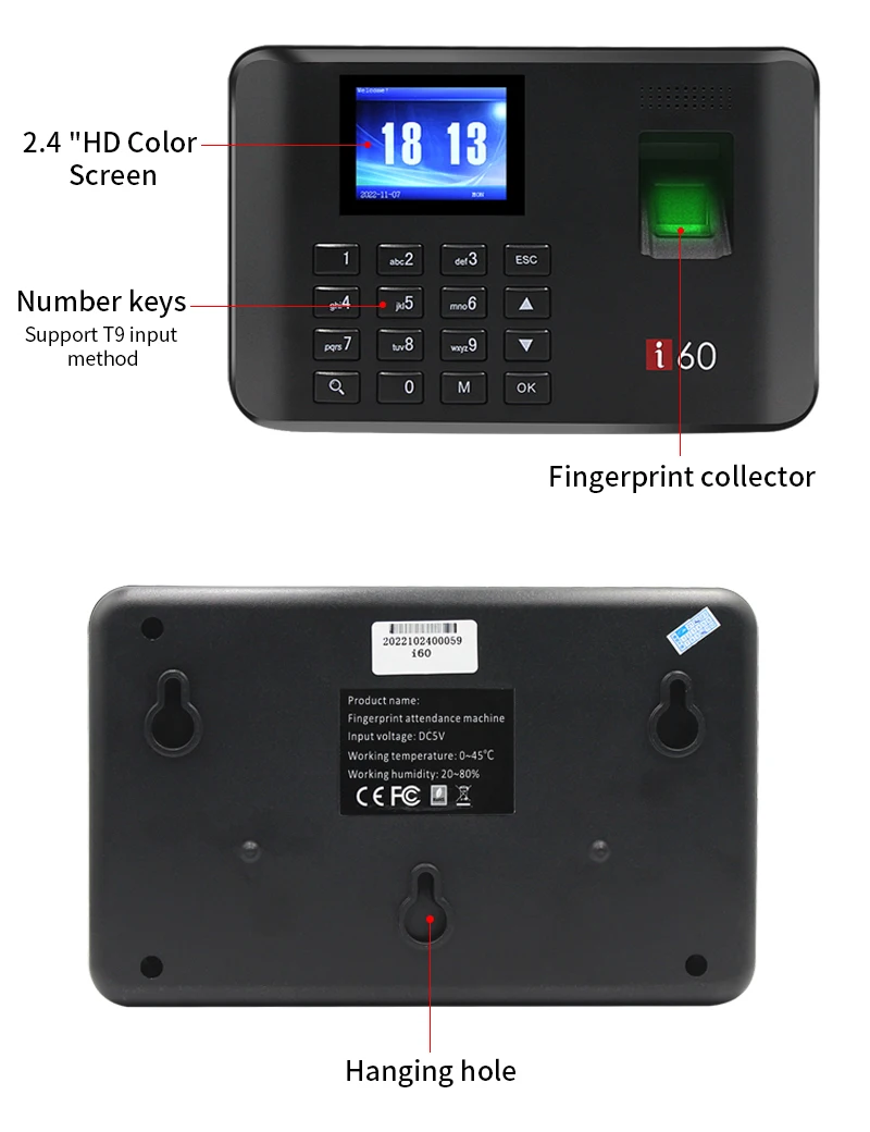 Employee Biometric Fingerprint Time Attendance USB Office Check-in Time ...