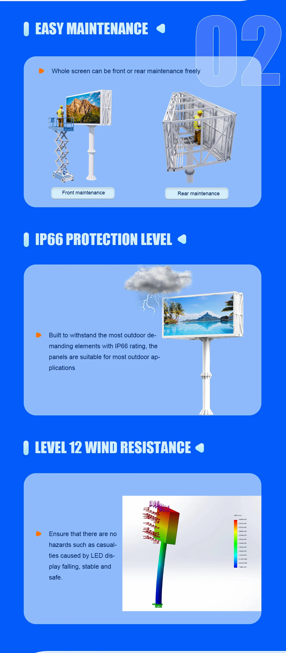 MARS Outdoor Trivision V-Shaped Crossroads Double Sided Pillar Digital ...